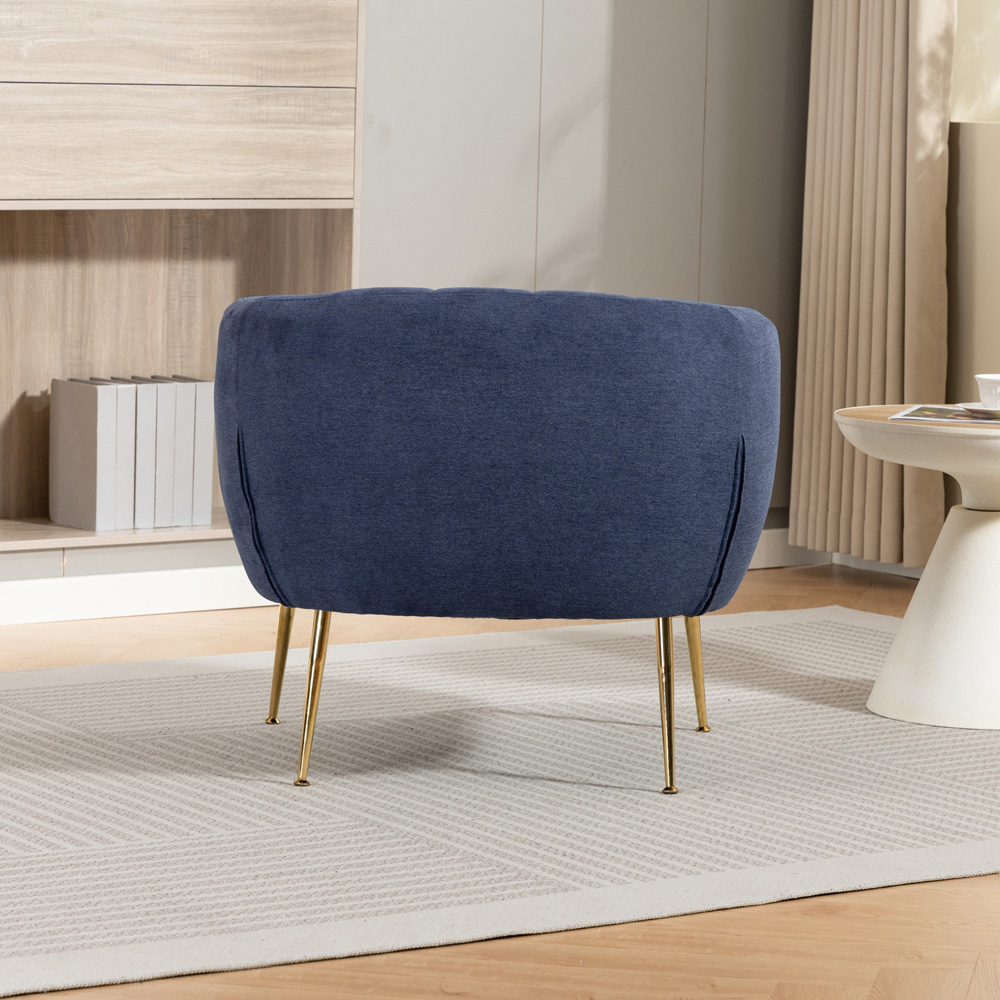 Artemis Home Stanton Denim Fabric Shell Accent Chair Image 6