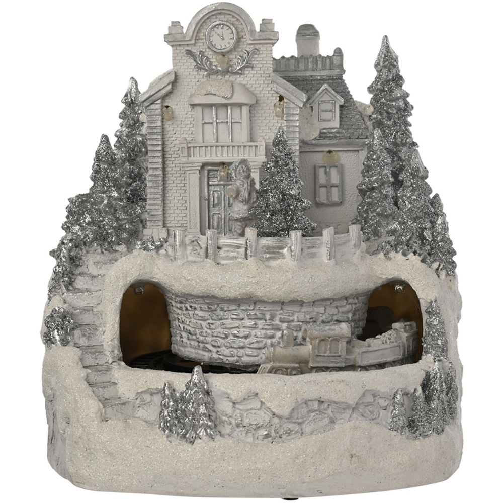 The Seasonal Gift Co. LED Moving Train Village Scene Christmas Decoration Image 1