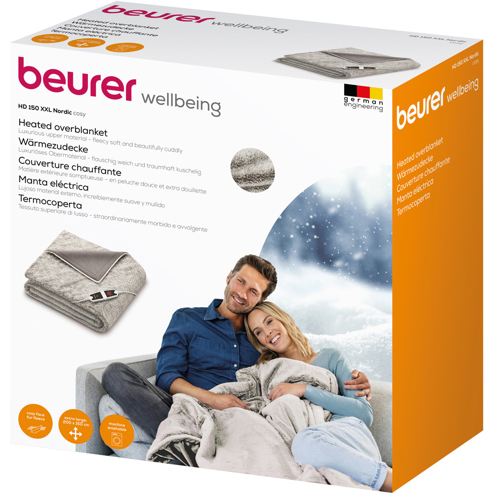 Beurer Extra Large Nordic Heated Over Blanket with Controller 150 x 200cm Image 3