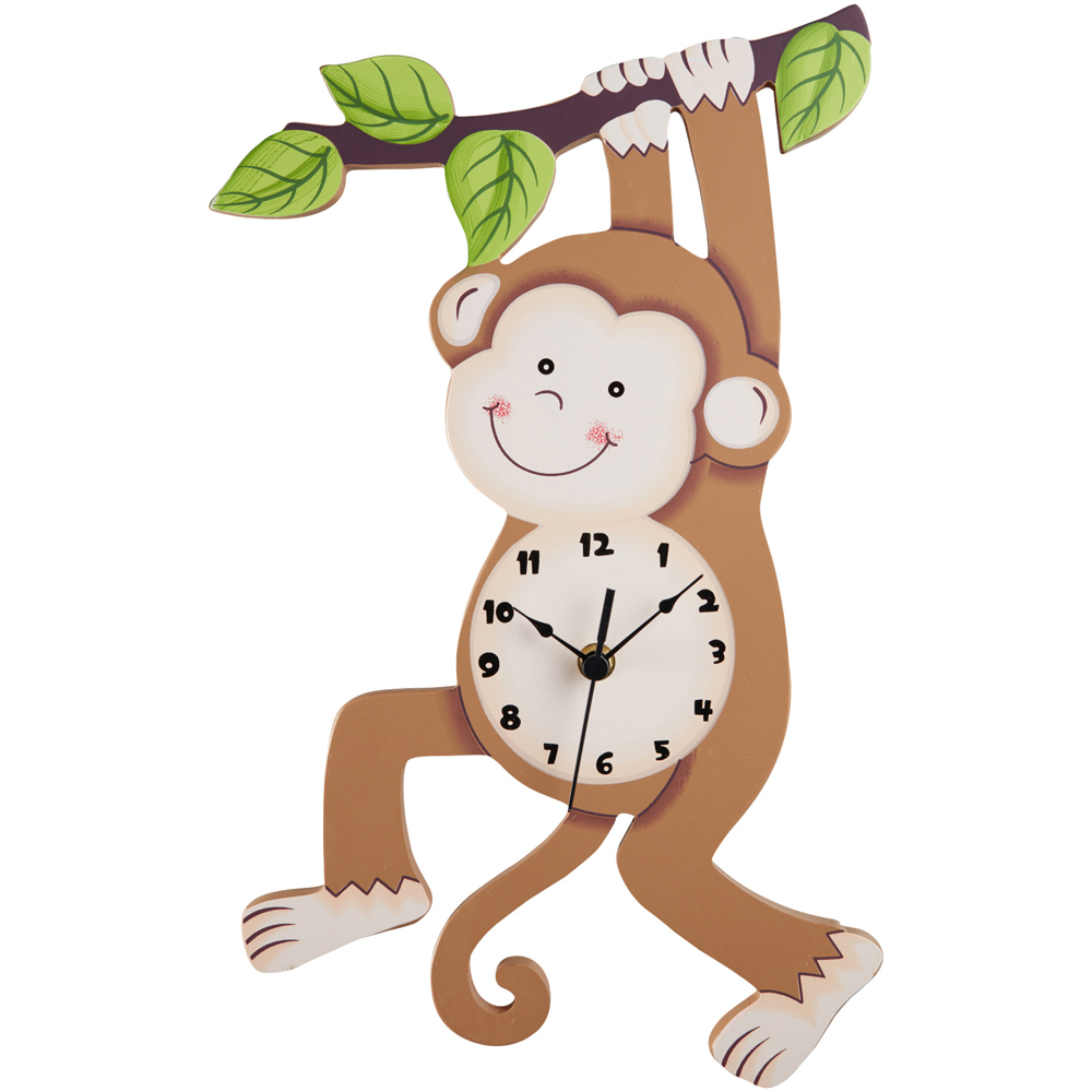 Teamson Kids Fantasy Fields Toy Furniture Sunny Safari Monkey Wall Clock Image 1