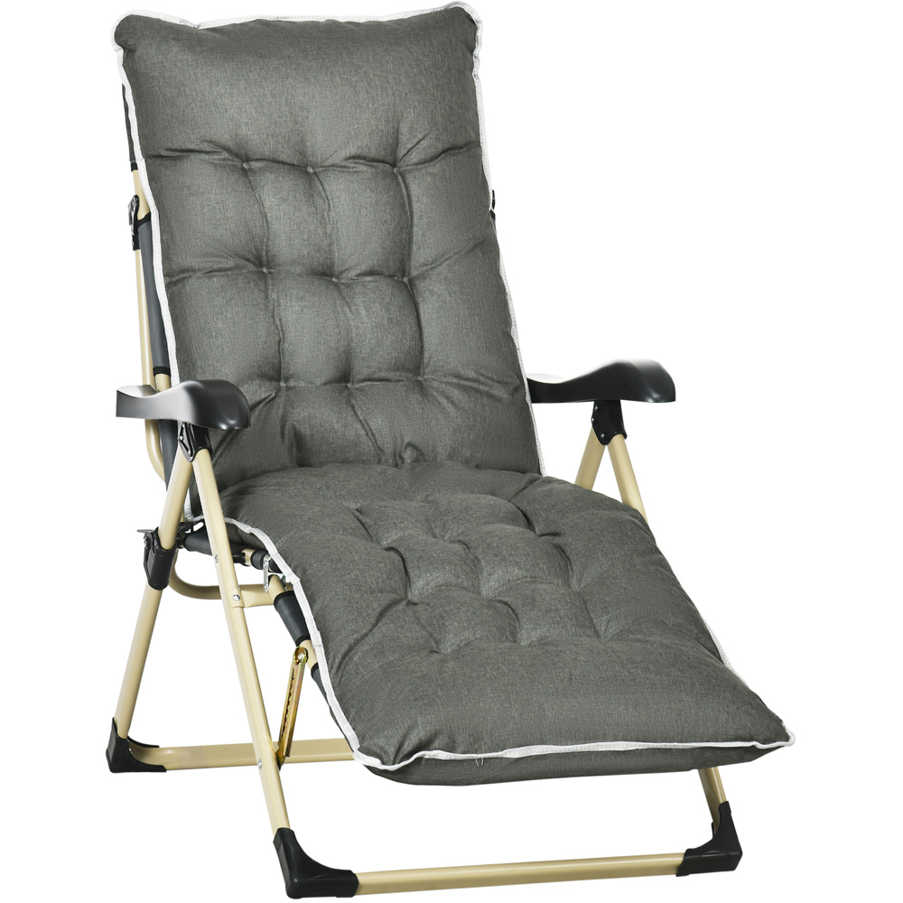 Outsunny Folding Recliner Sun Lounger Chair Image 2