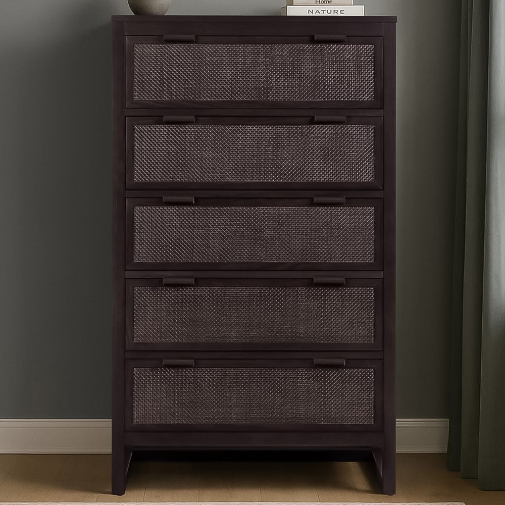 Teamson Home Hatteras 5 Drawer Espresso Dresser Image 1