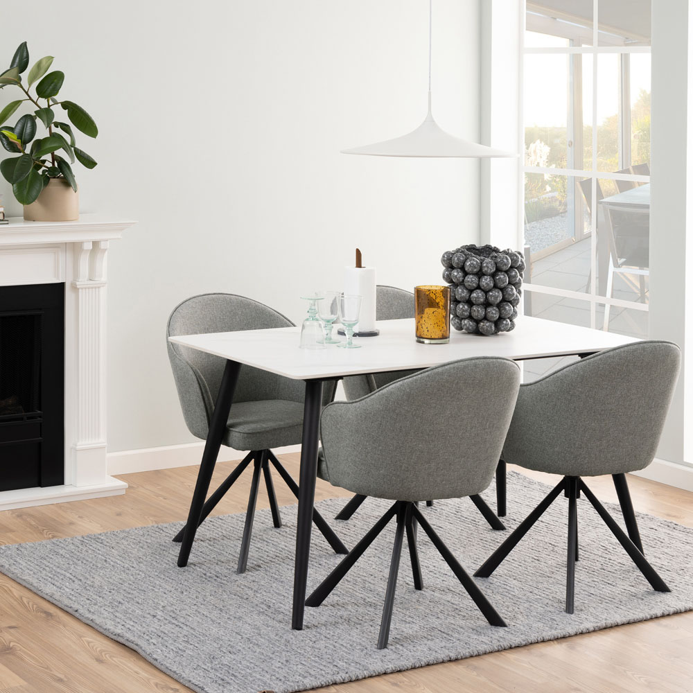 Florence Wicklow 4 Seater Ceramic Dining Table White Image 8