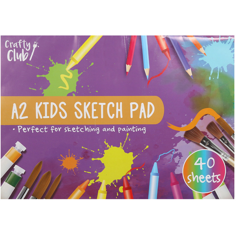 Crafty Club A2 Kids Sketchbook 40 Sheets Image