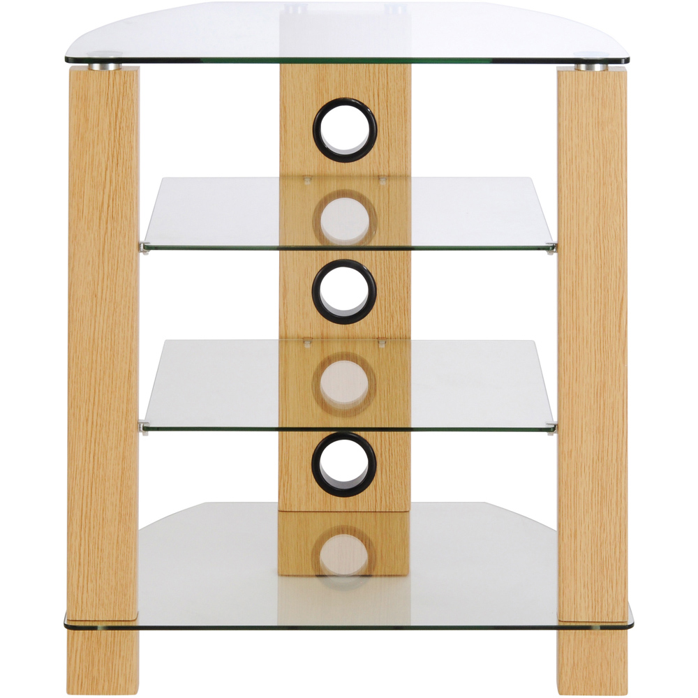 TTAP Oak 4 Shelf HiFi Entertainment Rack Image 2