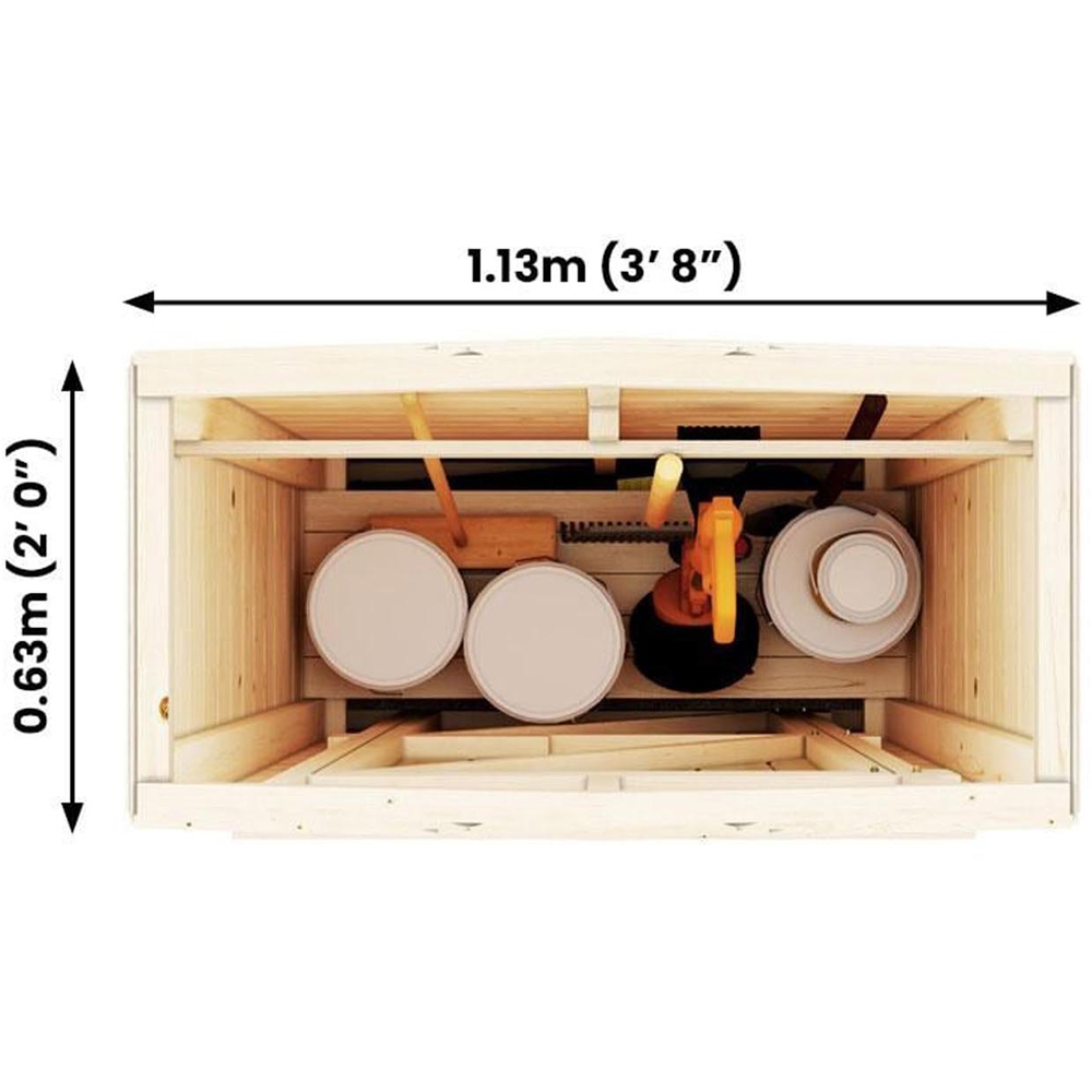 Dunster House Talia 6.5 x 3.2ft Brown Apex Sentry Box Tool Shed Image 6