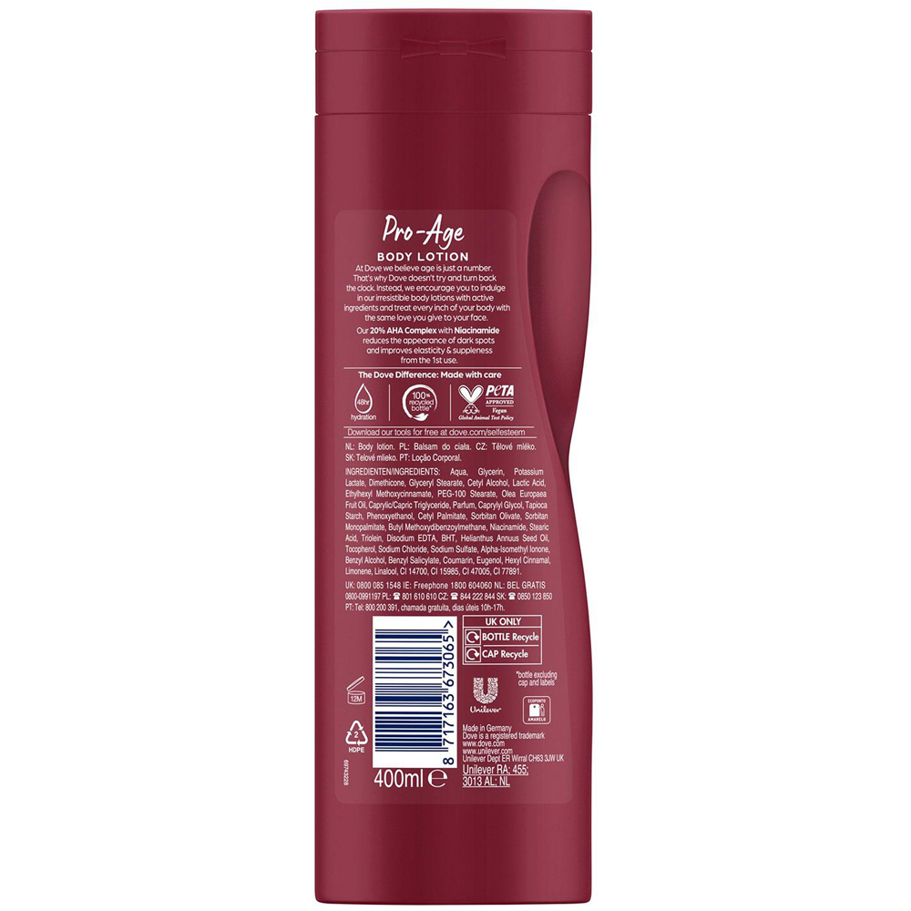 Dove Pro Age Niacinamide Body Lotion 400ml 6 Pack Image 3