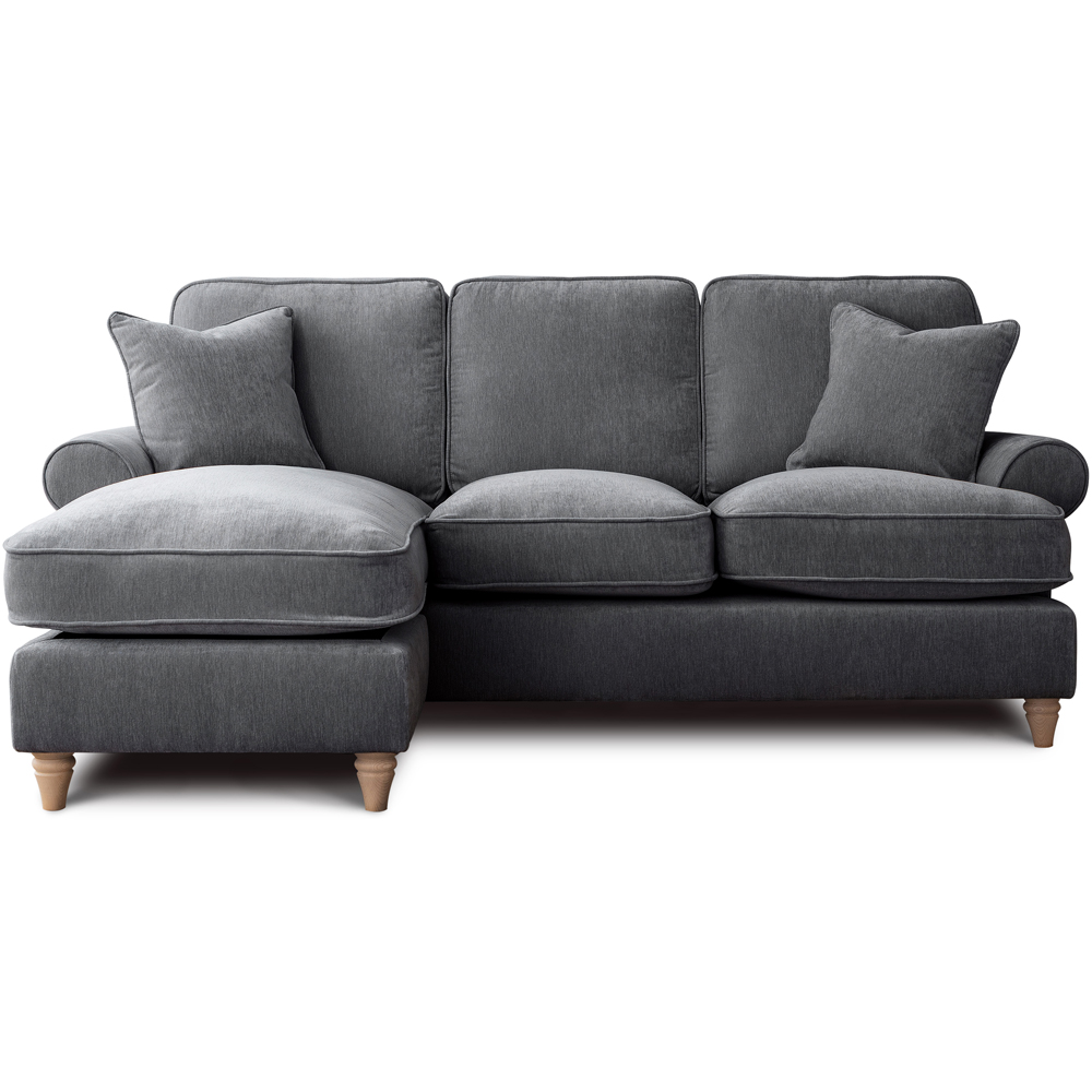 The Victoria 3 Seater Charcoal Left Hand Chaise Sofa Image 2