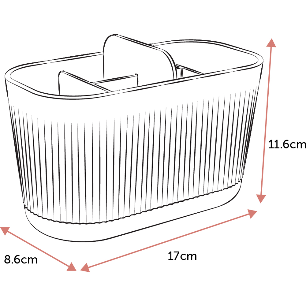 ReBorn Dark Grey Large Recycled Plastic Bathroom Caddy Image 9