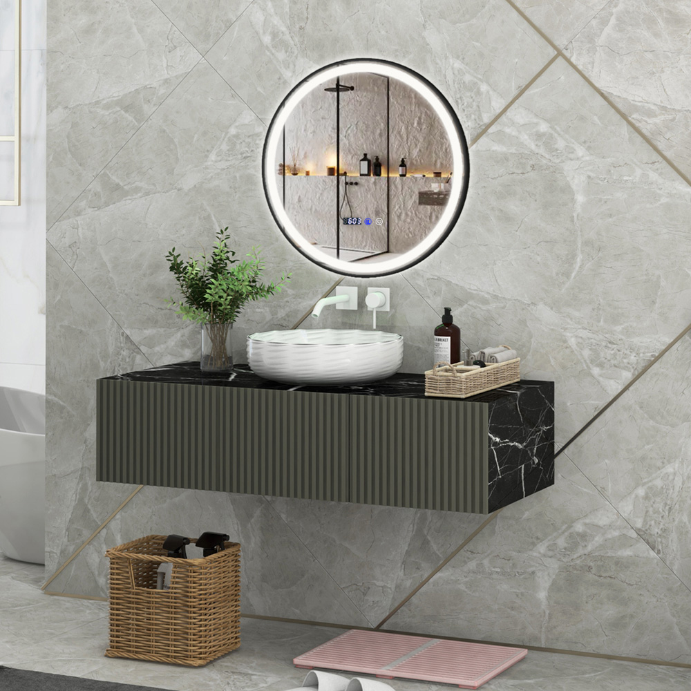 Costway 3 Colour LED Light Memory Function Lighted Bathroom Mirror Image 4