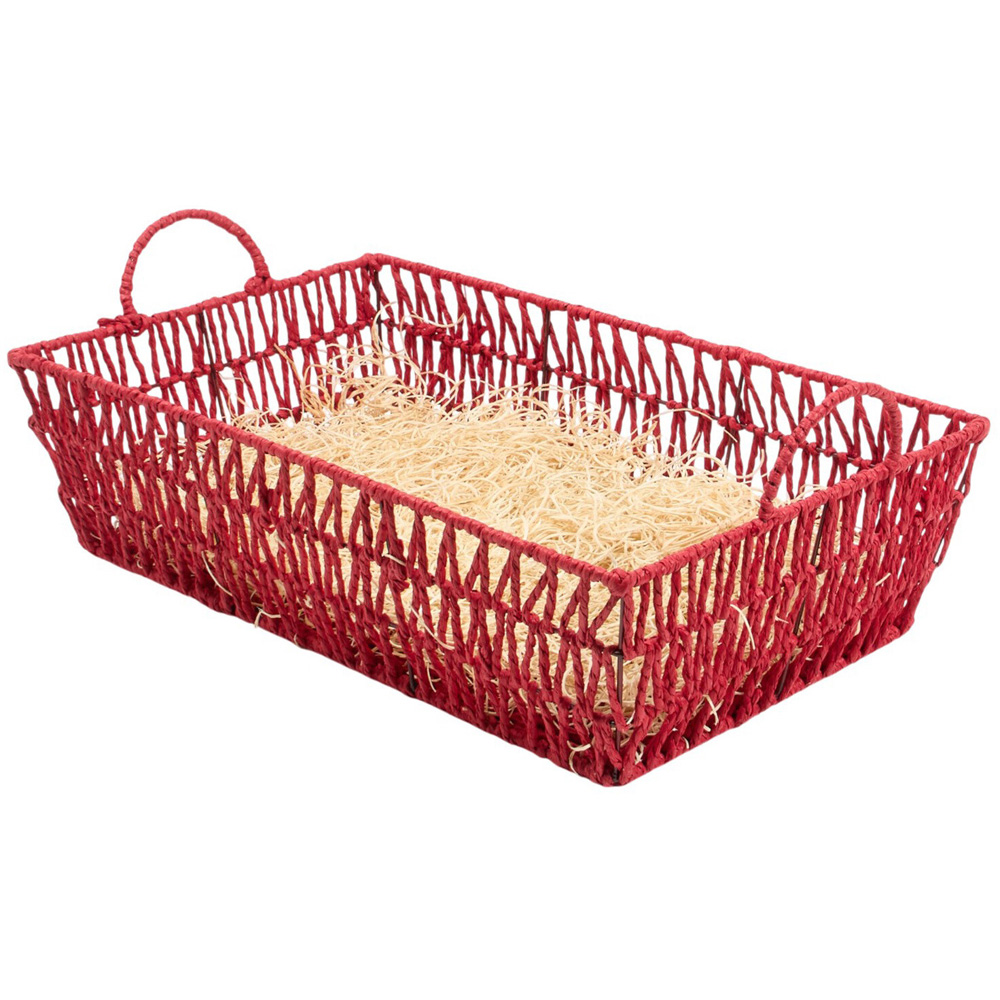 Large Rectangle Hamper Red Image 4