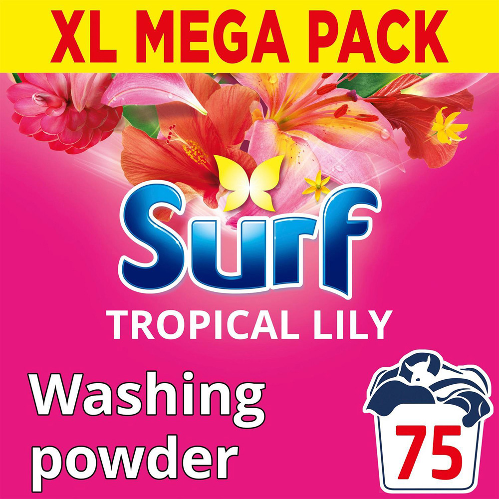 Surf Tropical Lily Laundry Washing Powder XL 75 Washes 3.75kg Image 7