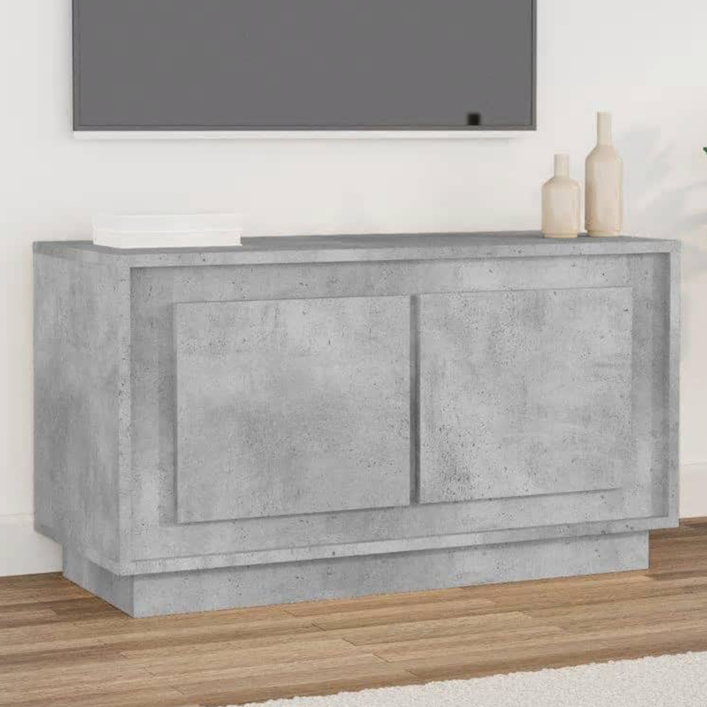 vidaXL 2 Door Concrete Grey TV Cabinet Image 1