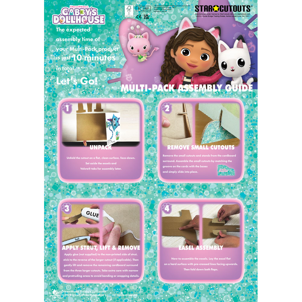 Star Cutouts Pandy Paws Cat Rat Pillow Cat Cardboard Cutout Multi Pack Image 6