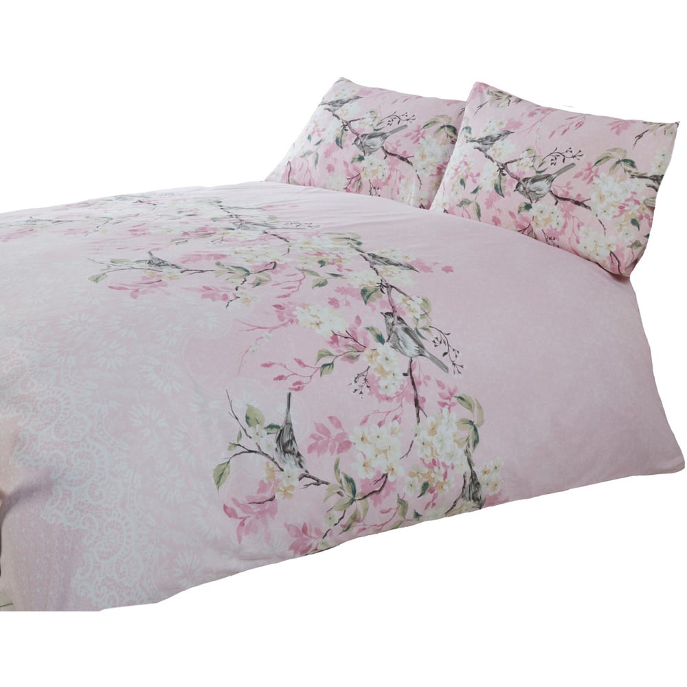 Rapport Home Eloise Double Pink Duvet Cover Set Image 2