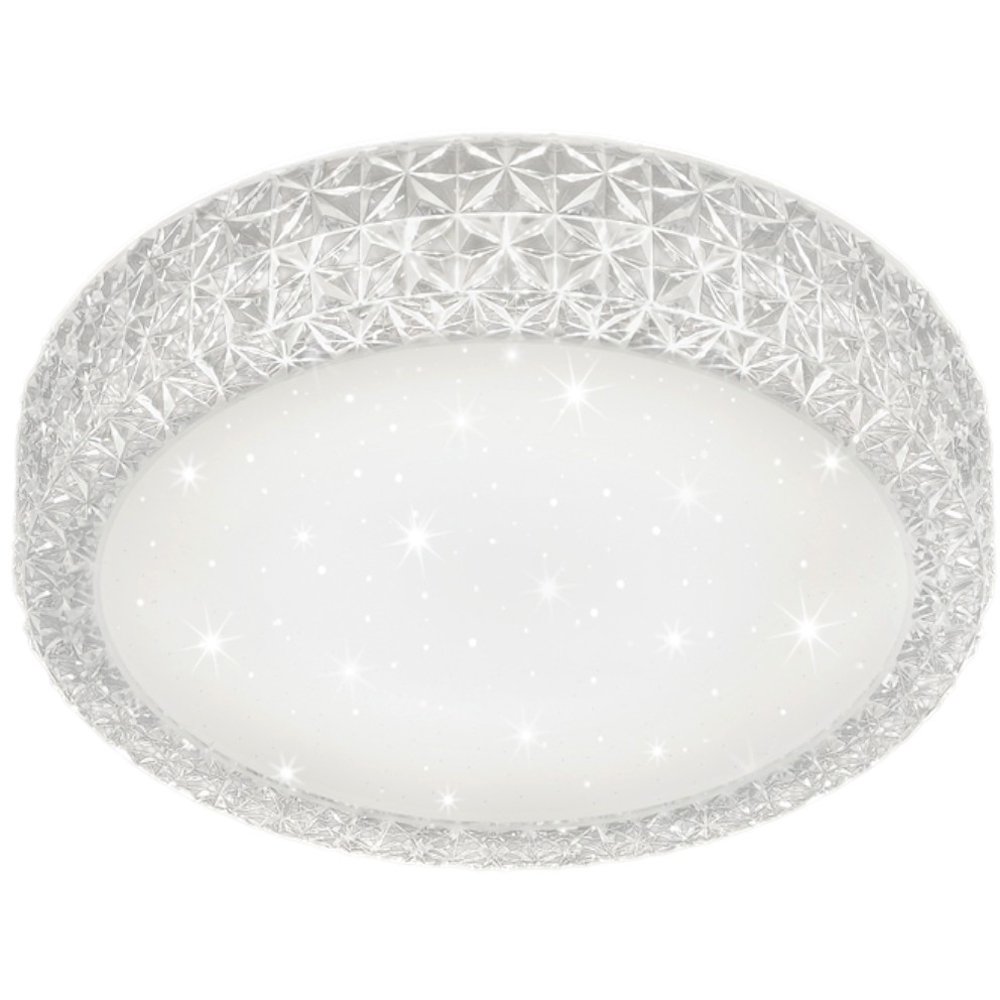 TRIO Pegasus Chrome and Clear Acrylic Integrated LED Ceiling Light Image 1
