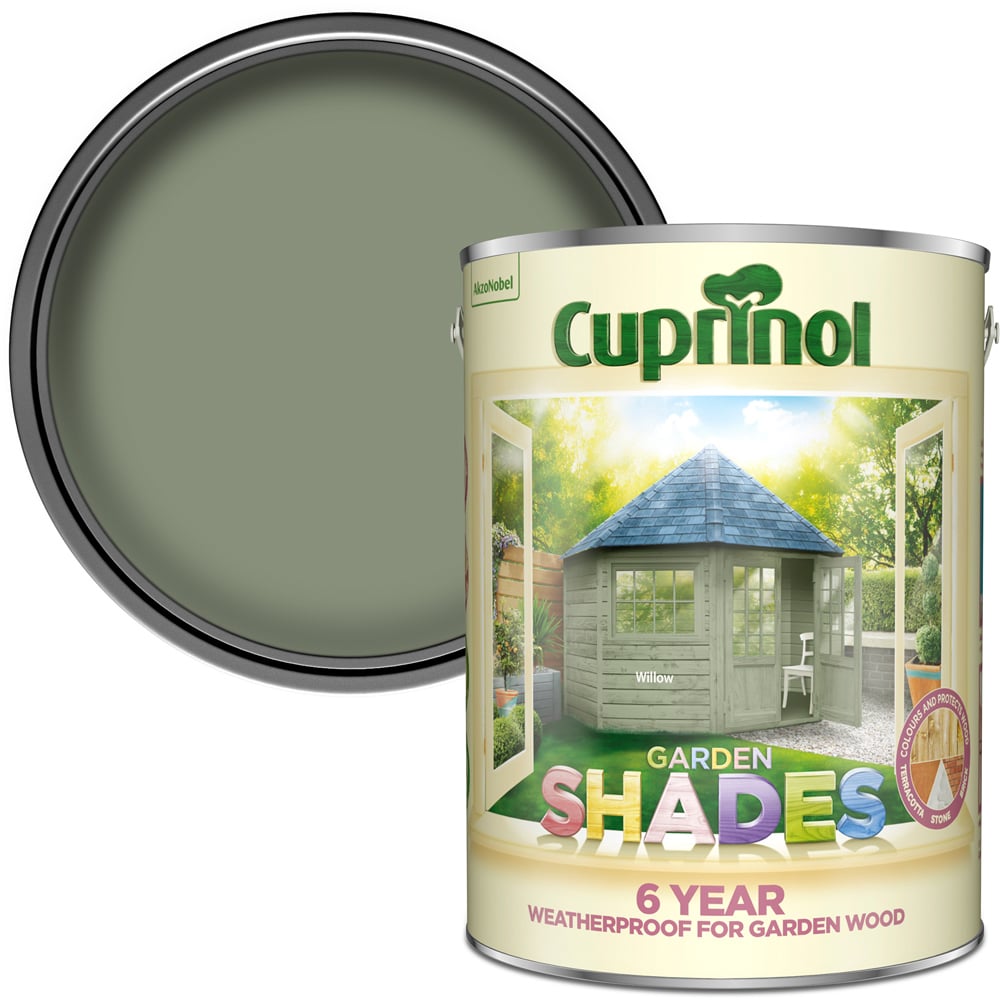 Cuprinol Garden Shades Willow Matt Exterior Wood Paint 5L Image 1