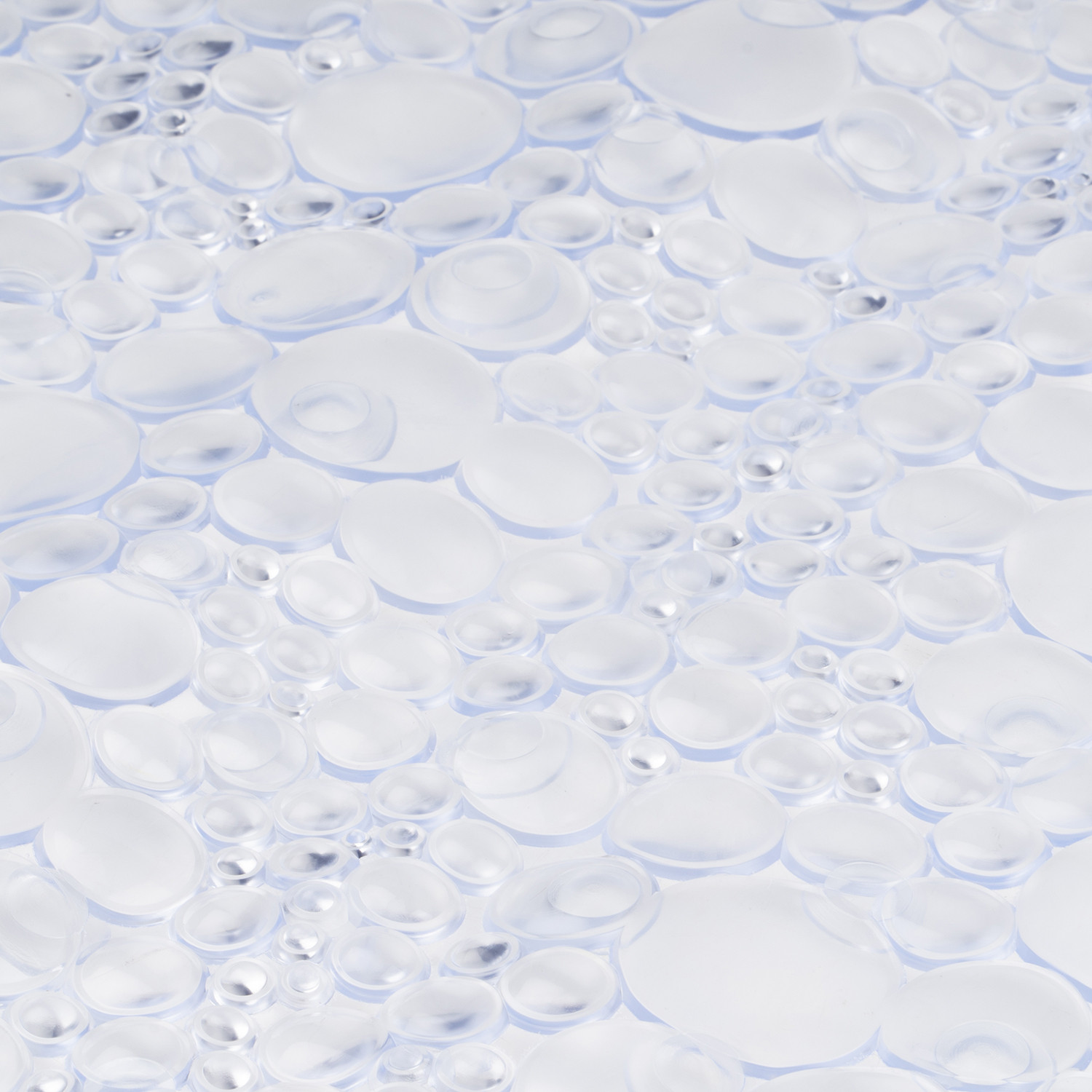 Bubbles Clear PVC Bath Mat - Round Image 2