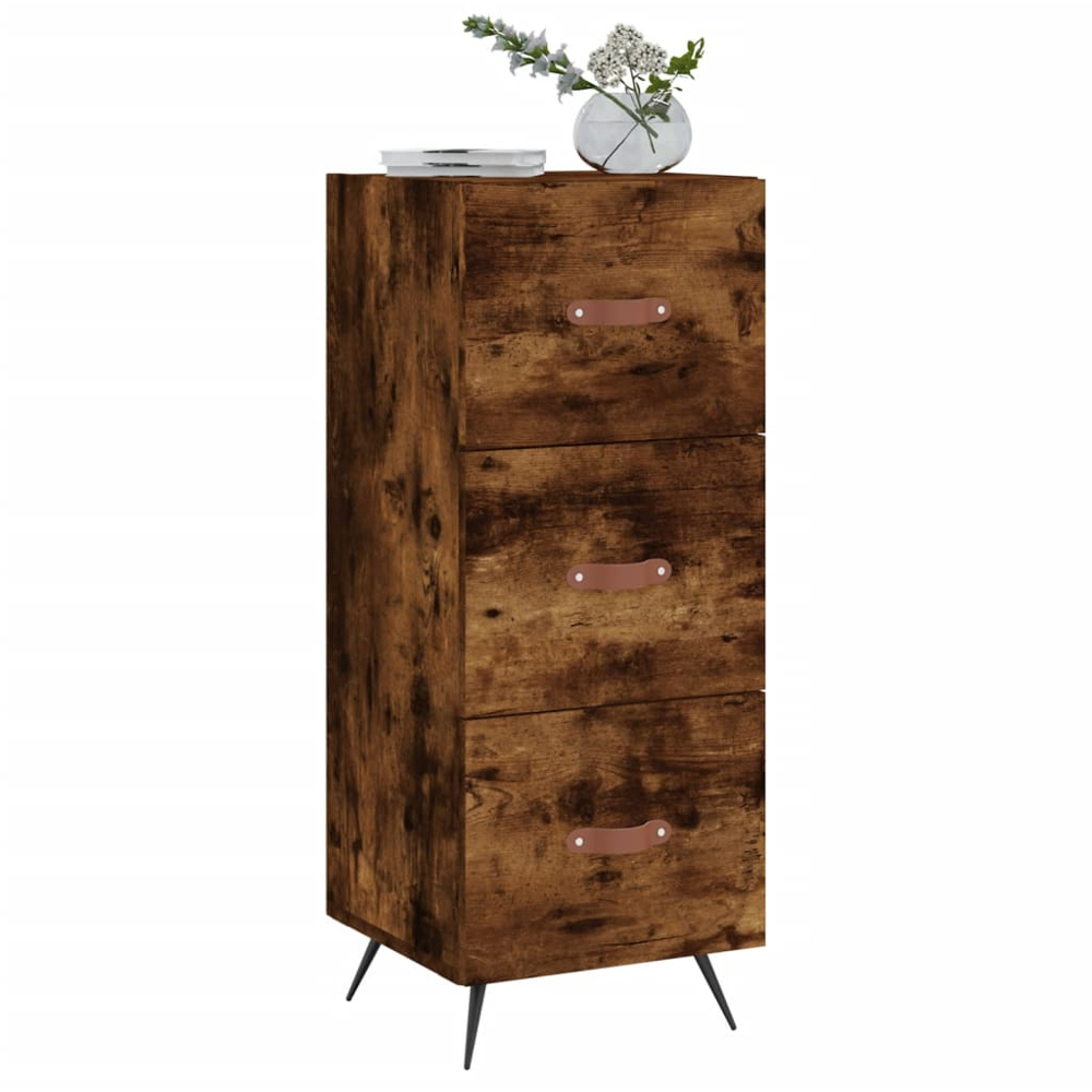 vidaXL 3 Drawer Smoked Oak Sideboard Image 3