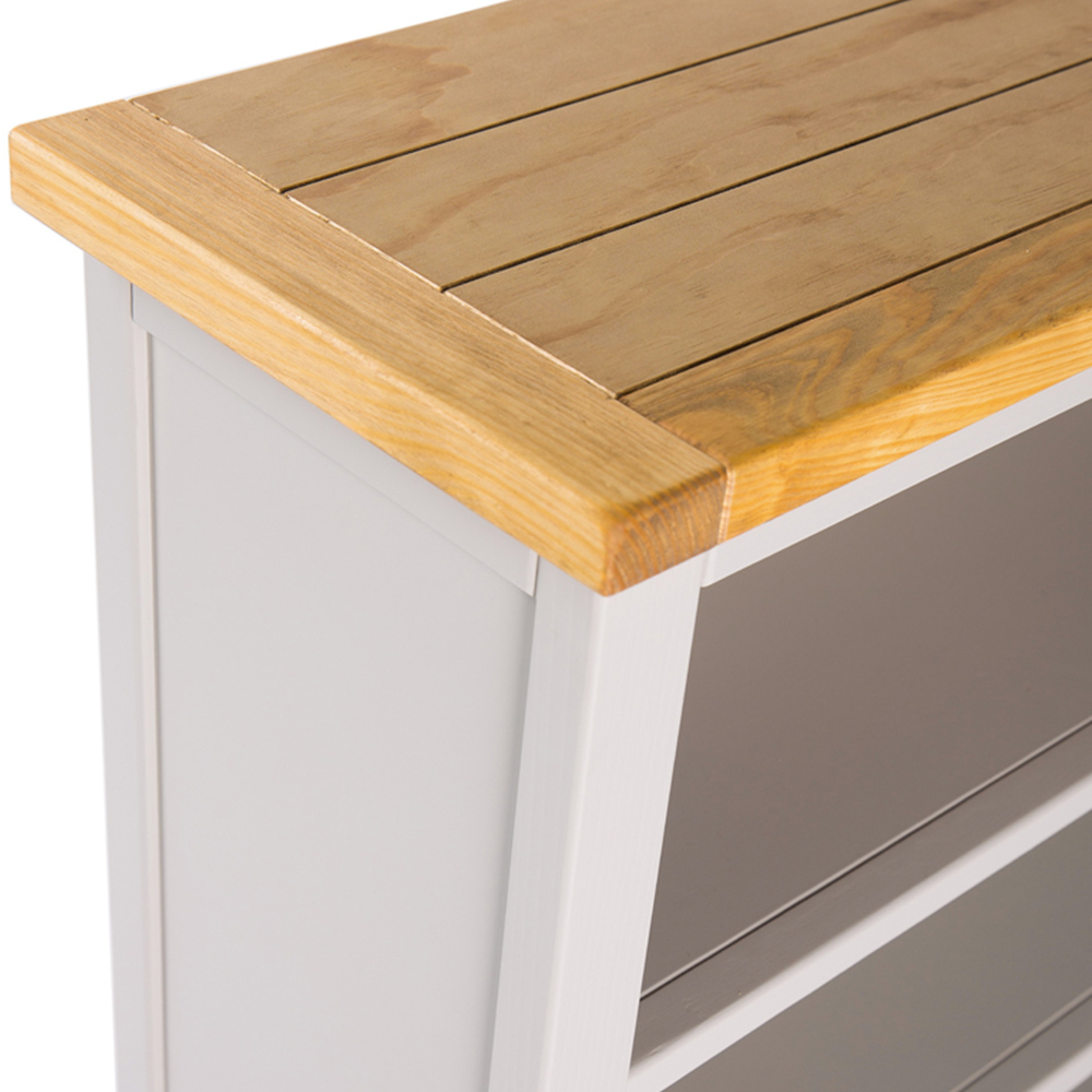 Argenta 3 Shelf Light Grey Bookcase Image 5