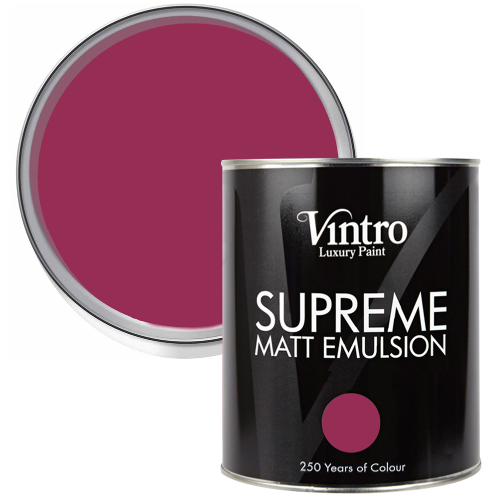 Vintro Paint Rosy Raven Matt Emulsion Interior Paint 1L Image 1