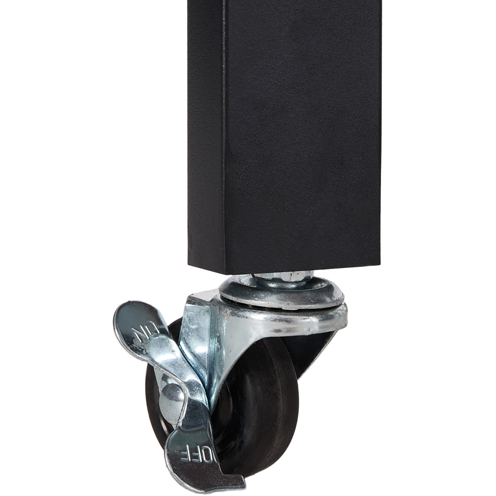 Living and Home 4 Seater Dark Brown Folding Drop Leaf Table with Wheel Image 6