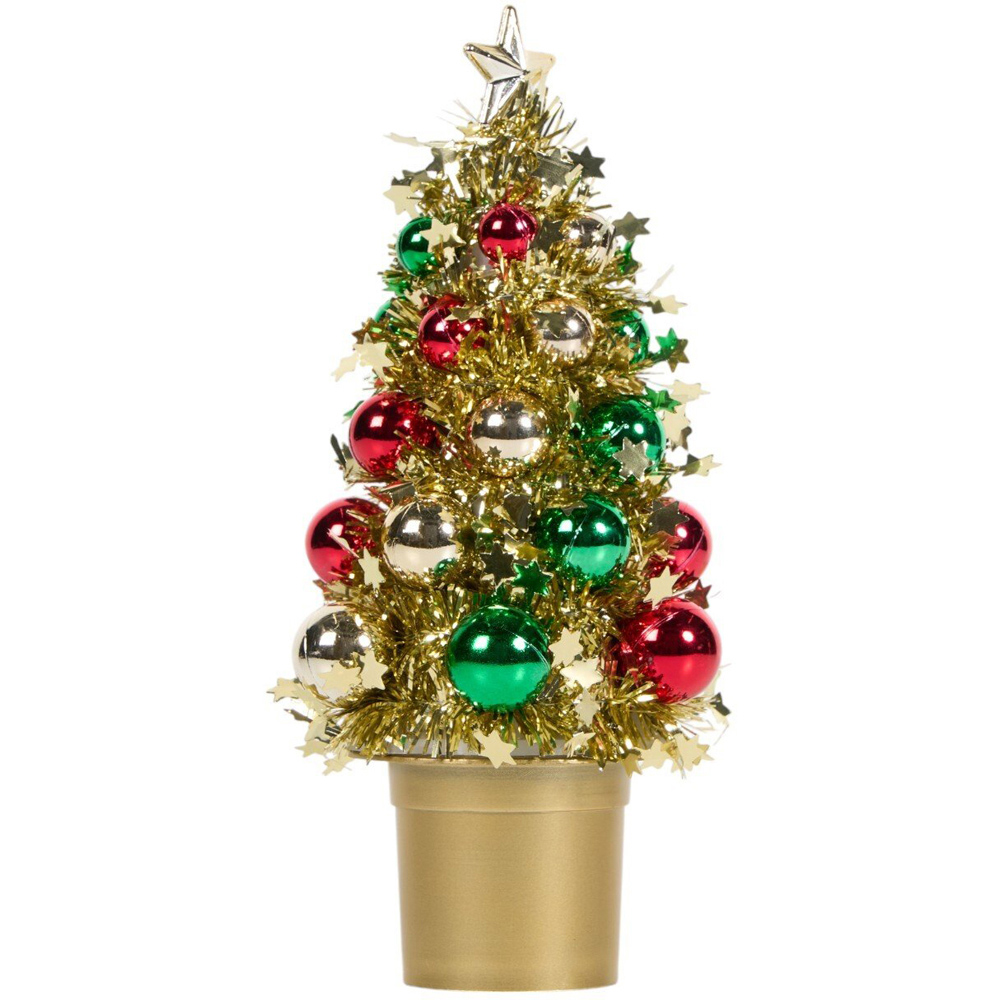 Christmas Tinsel Tree with Ball Image 6