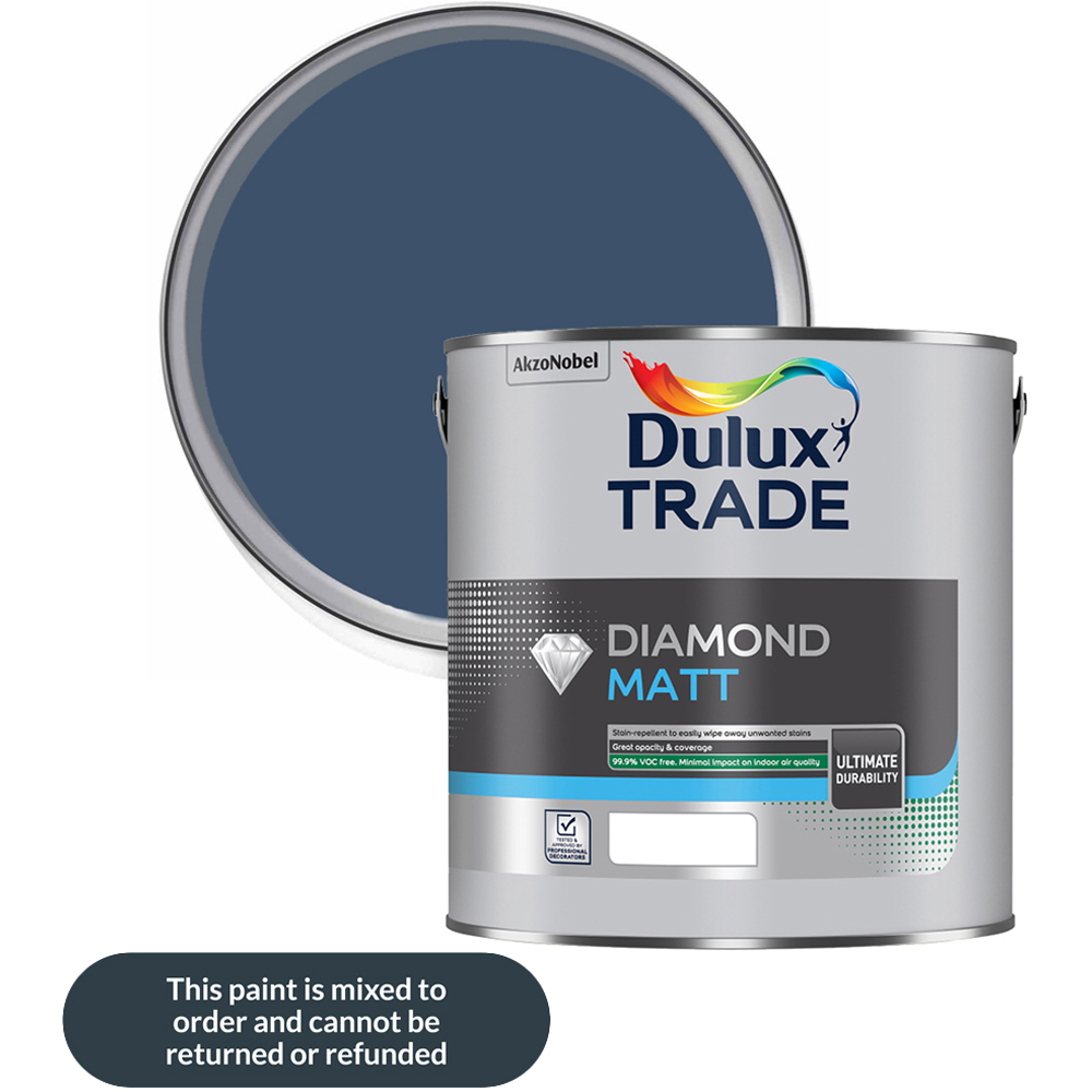 Dulux Trade Sapphire Salute Walls and Ceilings Diamond Matt Paint 5L Image 1
