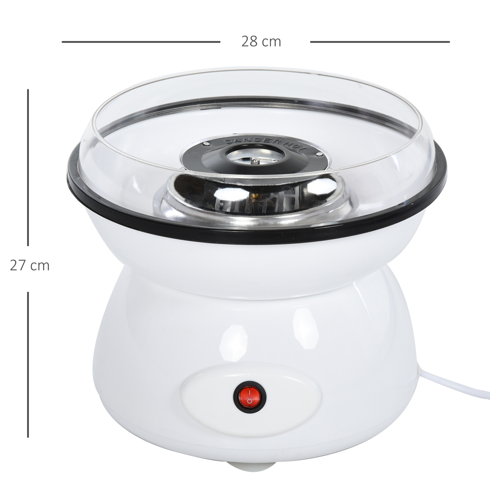 HOMCOM 800-060WT 450W White Non-Stick Electric Candyfloss Machine Kit Image 9