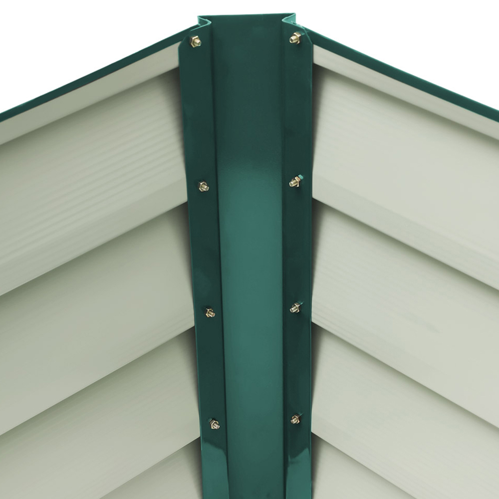 Living and Home 3.7 x 3.7ft Green L-Shaped Weather Resistant Steel Raised Garden Bed Image 3