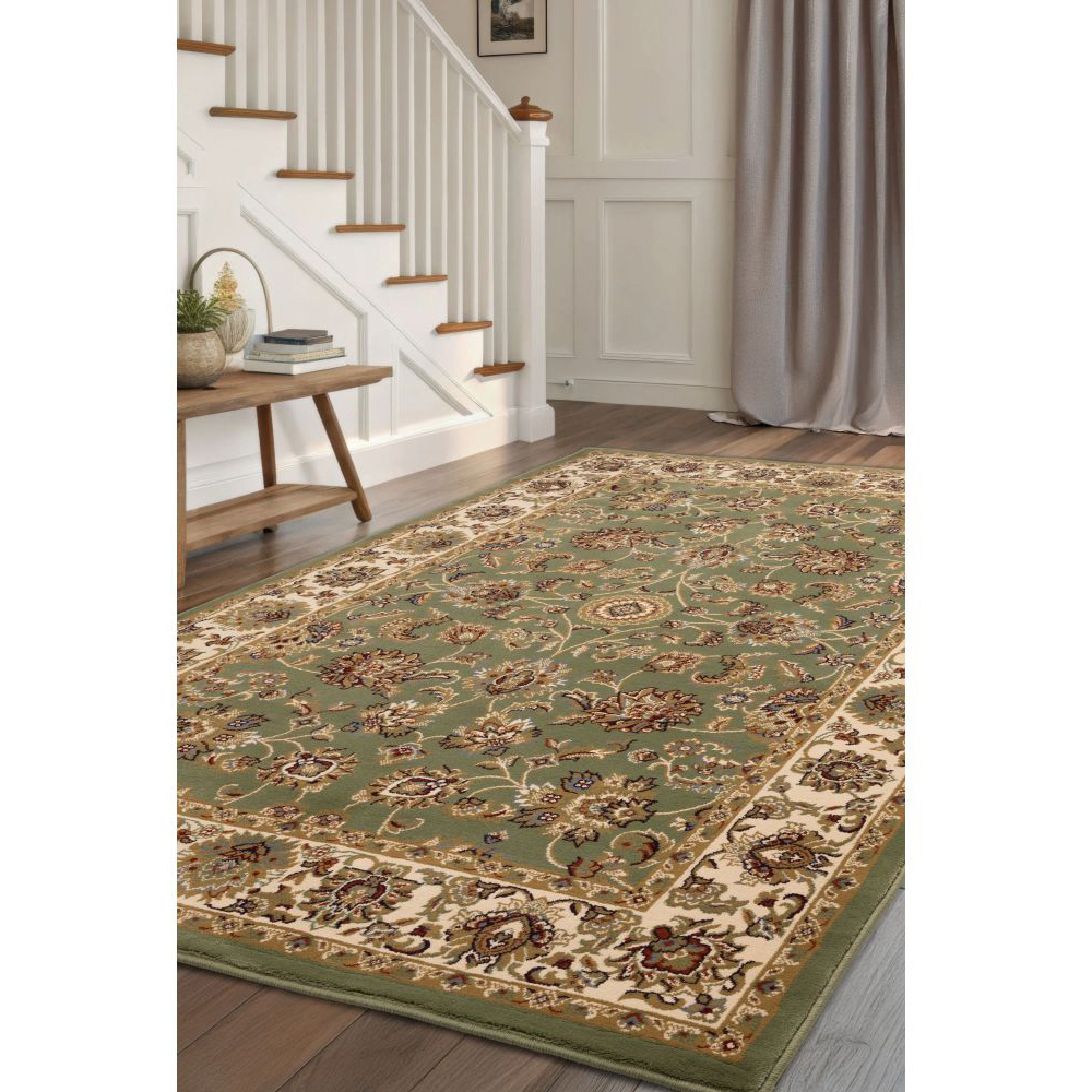Homemaker Kellan Green Traditional Rug 120 x 170cm Image 5