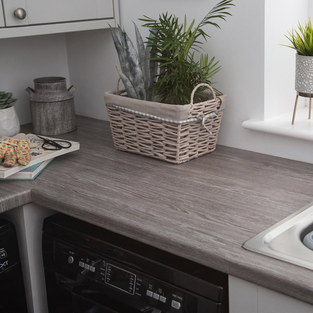 d-c-fix Oak Sheffield Pearl Grey Sticky Back Plastic Vinyl Wrap Film 67.5cm x 10m Image 3