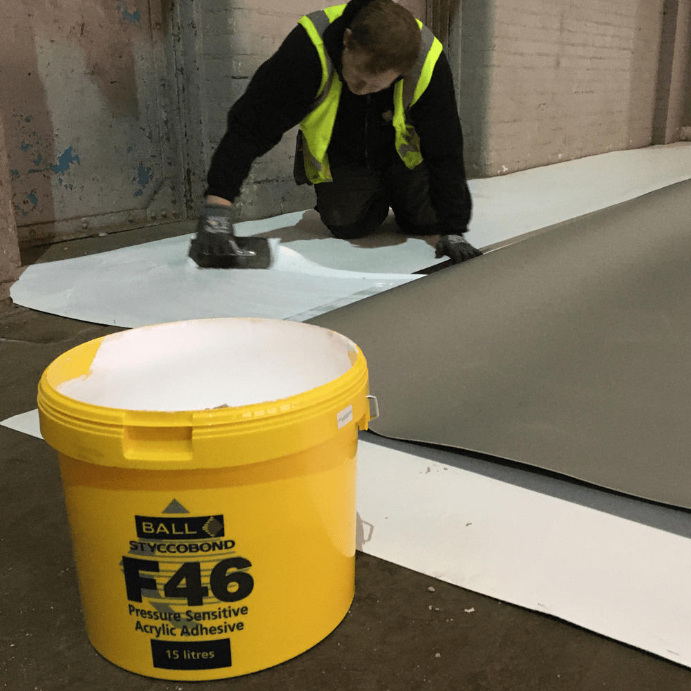 F.Ball Styccobond F46 Pressure Sensitive Vinyl and LVT Adhesive 5L Image 2