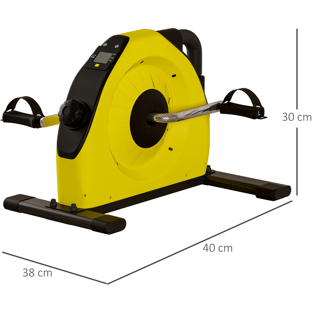 SPORTNOW Yellow Portable Mini Exercise Bike with LCD Display Image 7