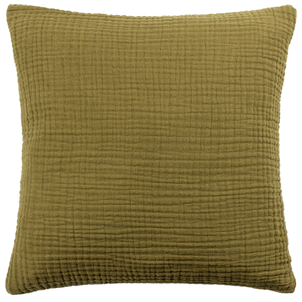 Yard Lark Khaki Muslin Cotton Cushion Image 1