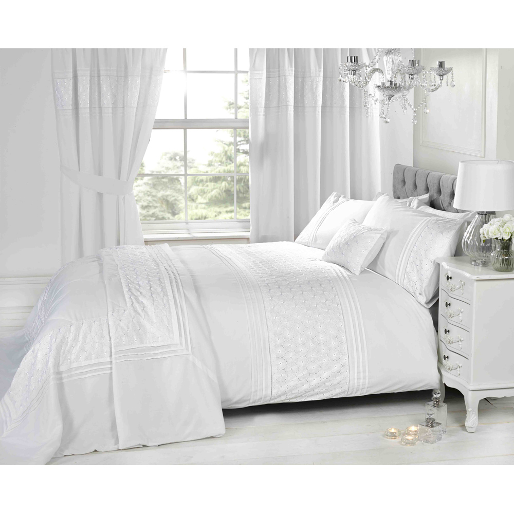 Rapport Home Everdean Double White Duvet Set Image 2