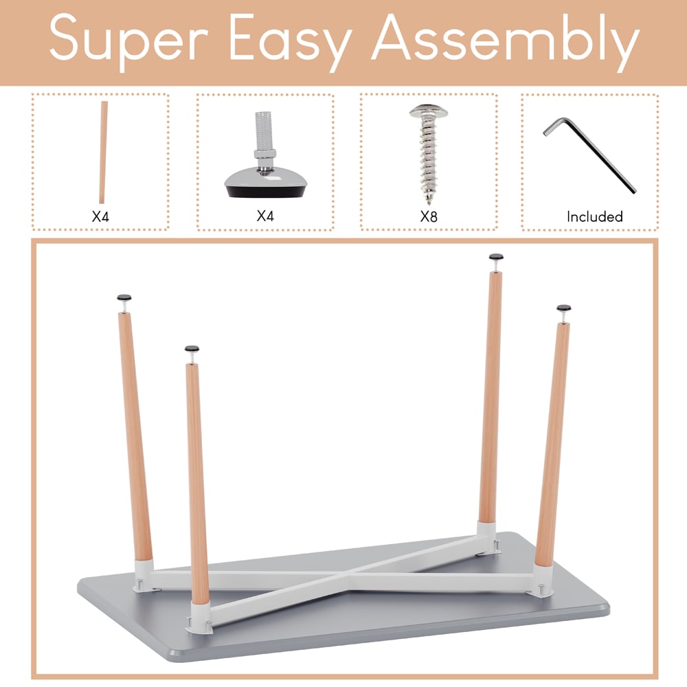 Vida Designs Batley 4 Seater Grey Dining Table Image 8