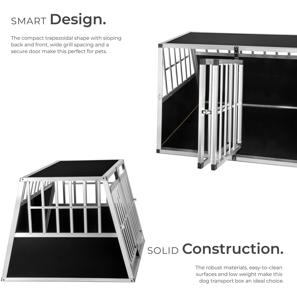 tectake Black Double Dog Crate 104cm Image 3