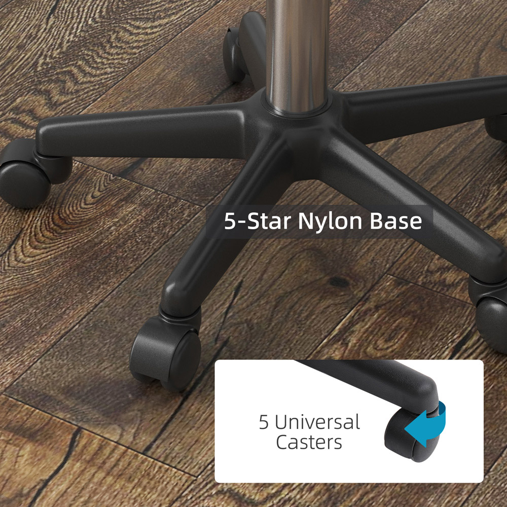 Portland White PU Leather Height Adjustable Swivel Chair Image 6