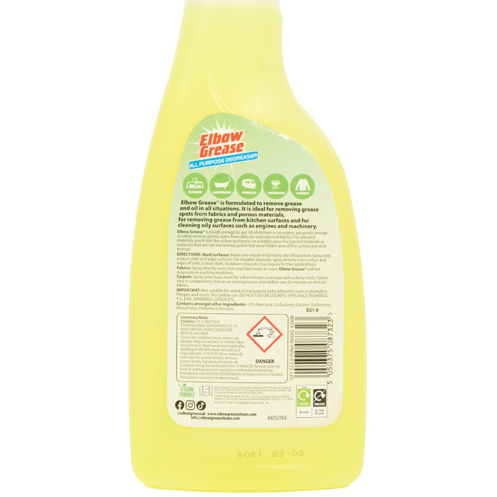Elbow Grease Original All Purpose Degreaser 500ml Image 3