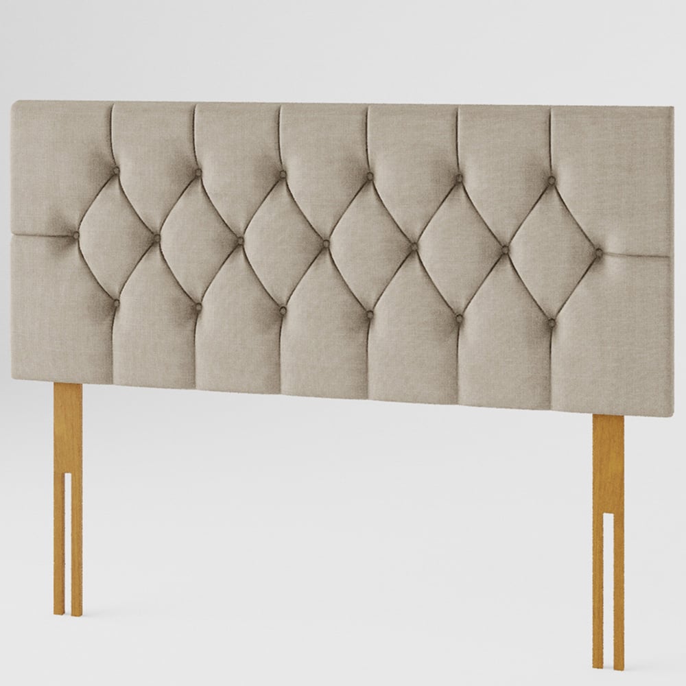 Aspire Furniture Olivier King Size Natural Eire Linen Headboard Image 2