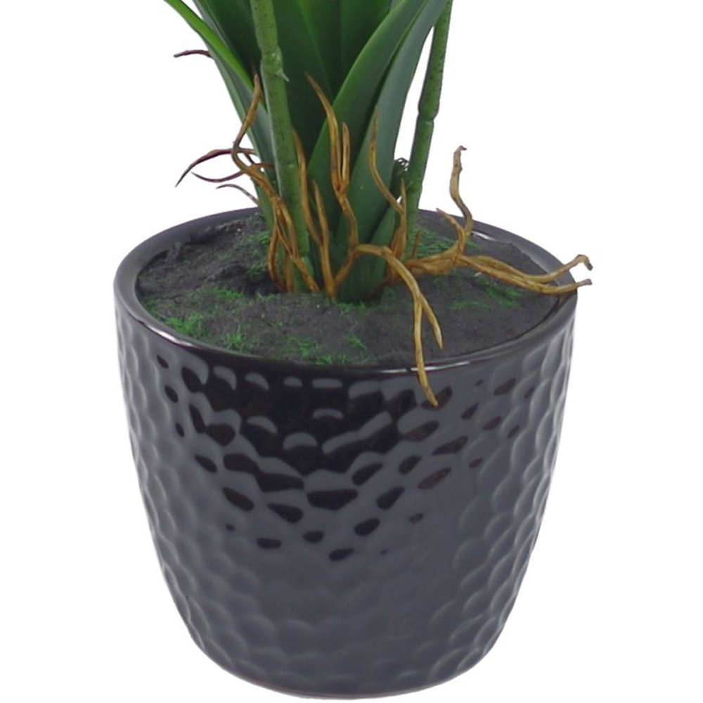 Leaf Dark Pink Artificial Orchid in Ceramic Planter 1.6ft Image 4