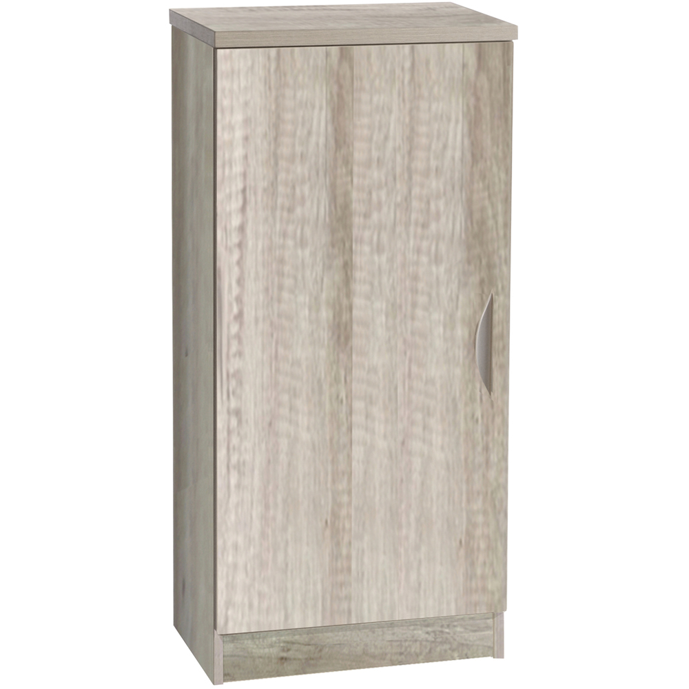R White Cabinets Single Door Grey Nebraska Mid Height Cupboard Image 2