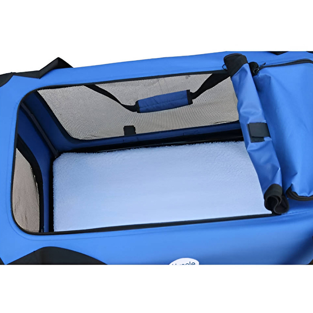 HugglePets Medium Blue Fabric Pet Crate 60cm Image 4