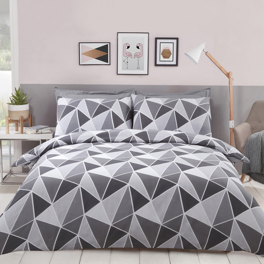 Rapport Home Leo Single Grey Duvet Set Image 1