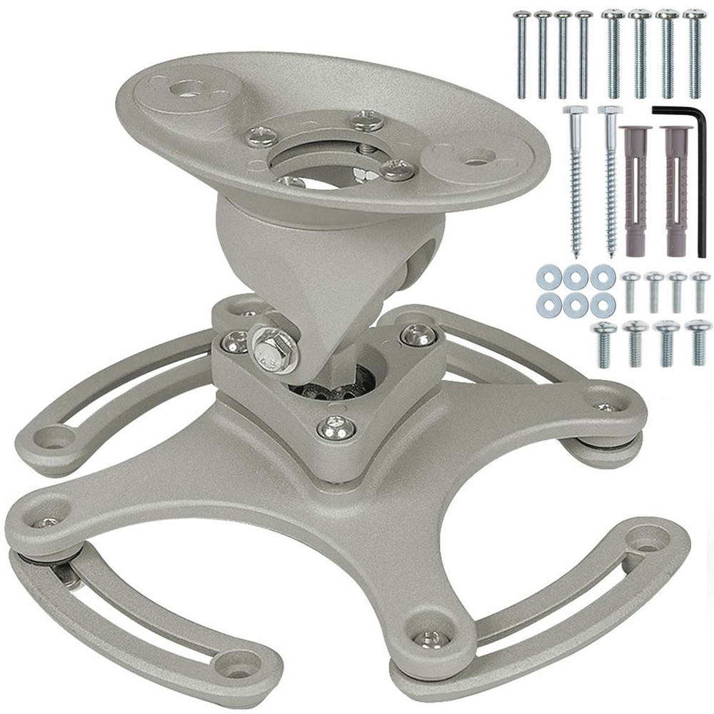 tectake Grey Swivel Universal Projector Ceiling Mount Image 2