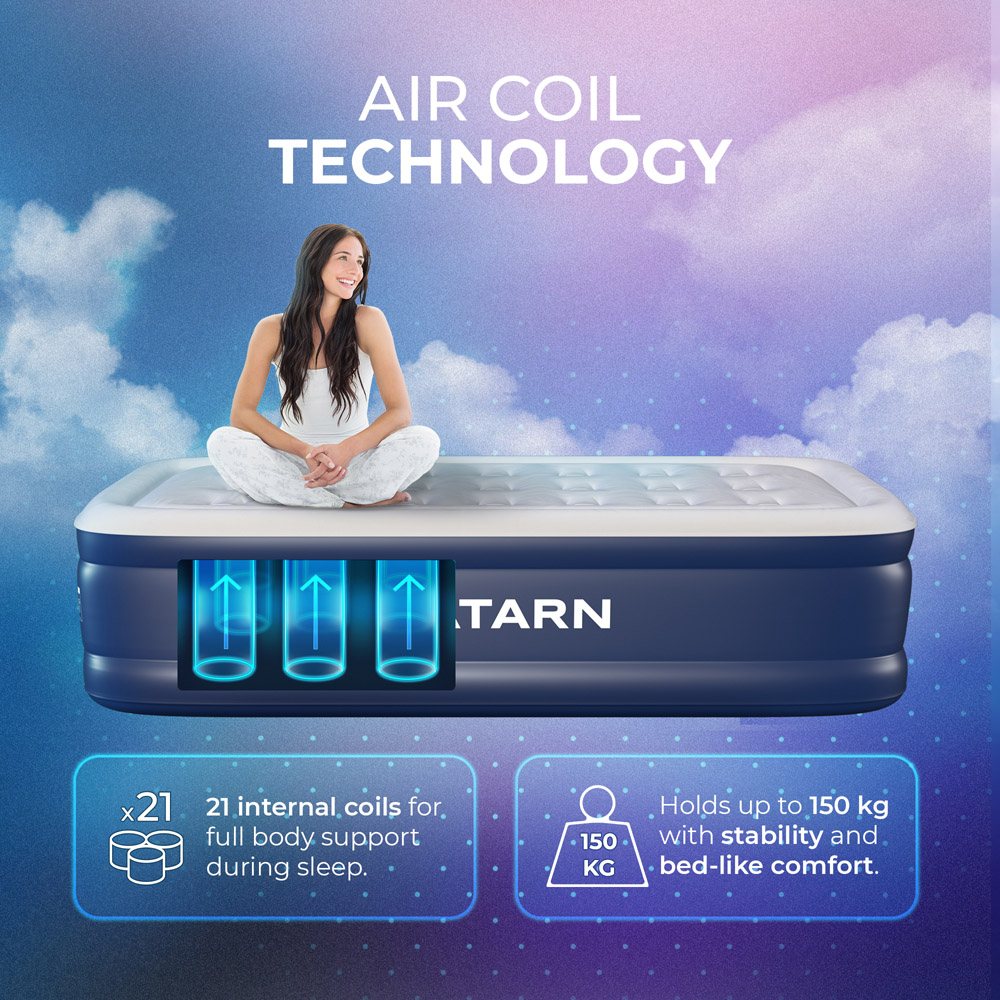 GATARN Single Air Bed with Built-in Electric Pump Image 2