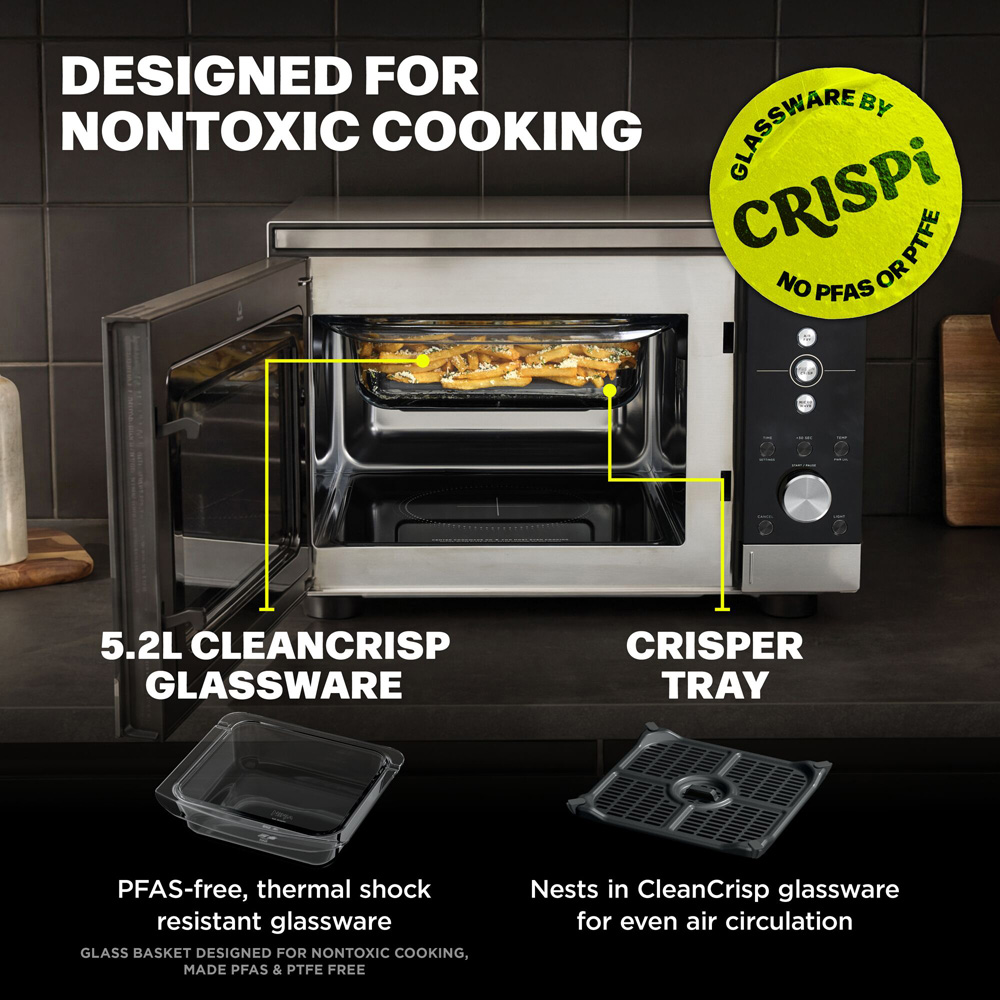 Ninja CRISPi MW101UK Silver 5.2L Microwave Air Fryer and Oven with FusionCrisp Technology Image 5
