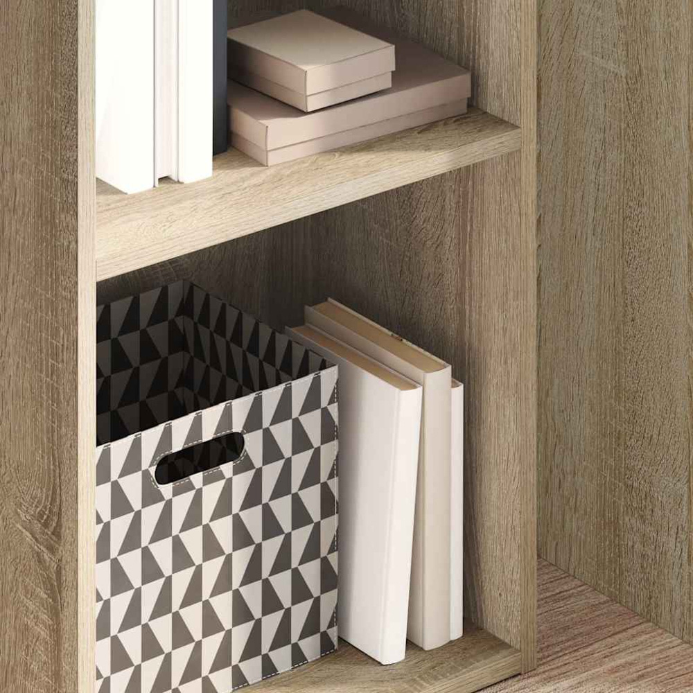 vidaXL 4 Shelf Sonoma Oak Bookcase Image 3