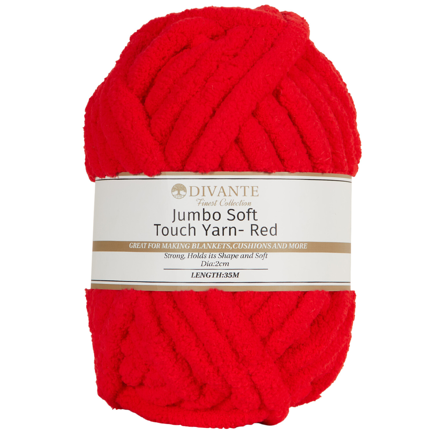 Divante Red Jumbo Soft Touch Yarn 250g Image 1